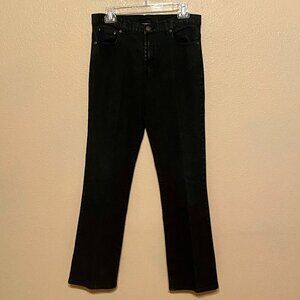 DG2 by Diane Gilman Black Denim Jeans Stretch 5 Pockets Women's Size (10)